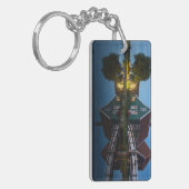 Kaas boerderij bij de schemering in Nederland Sleutelhanger (Voorkant Links)