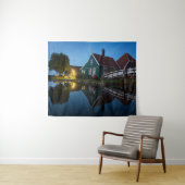 Kaas boerderij bij de schemering in Nederland Wandkleed (In Situ (horizontaal))