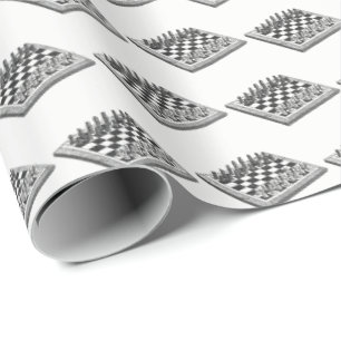 Kaas bord en schaakstukken  kunst cadeaupapier