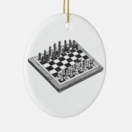 Kaas bord en schaakstukken  kunst keramisch ornament (Rechts)