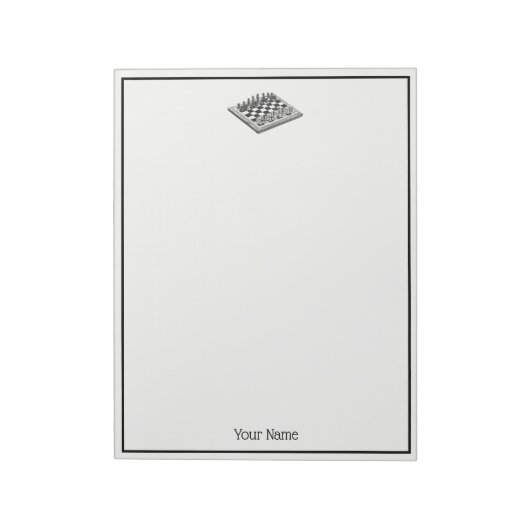 Kaas bord en schaakstukken  kunst notitieblok (Linkerzijde)