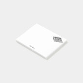 Kaas bord en schaakstukken  kunst post-it® notes (Schuin)