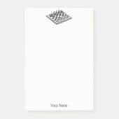 Kaas bord en schaakstukken  kunst post-it® notes (Voorkant)