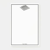 Kaas bord en schaakstukken kunst post-it® notes (Voorkant)
