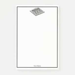 Kaas bord en schaakstukken  kunst post-it® notes