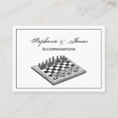 Kaas bord en schaakstukken  kunst visitekaartje (Voorkant)