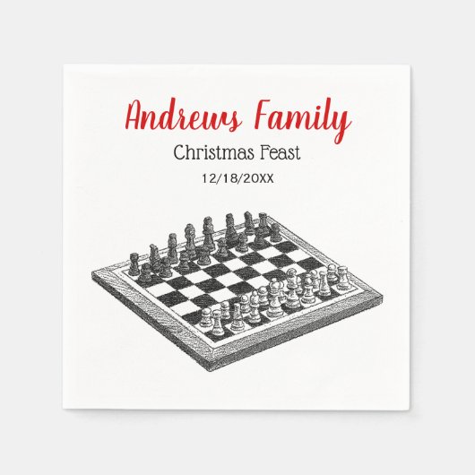 Kaas bord en schaakstukken  Kunstruimte Servet (Voorkant)