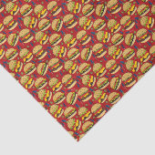 Kaas Burgerpatroon op rood Tissuepapier (Detail)