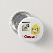 "Kaas Button! "2 Ronde Button 3,2 Cm (Voorkant /achterkant)