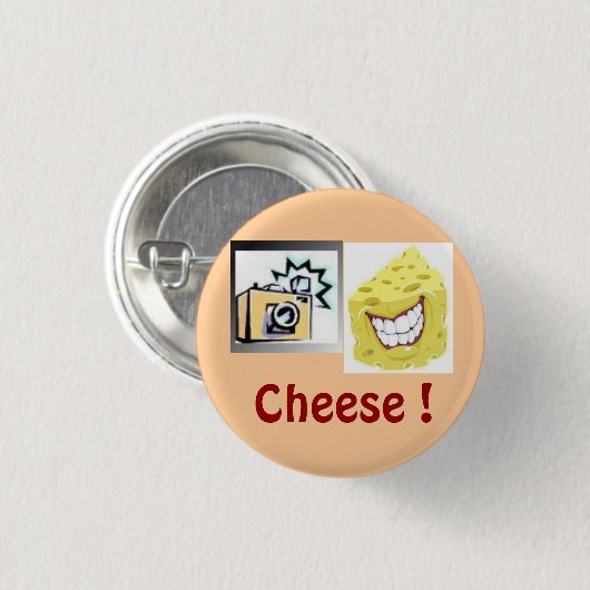 "Kaas Button! " Ronde Button 3,2 Cm (Voorkant /achterkant)