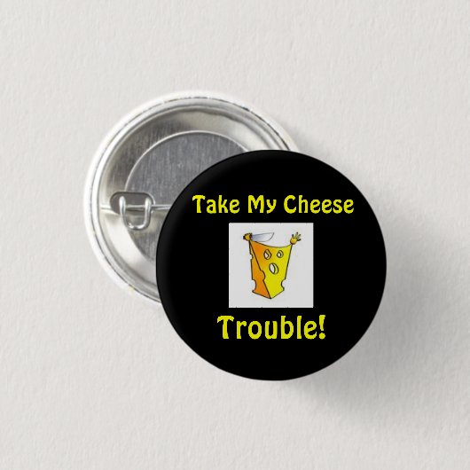 "Kaas Button! " Ronde Button 3,2 Cm (Voorkant /achterkant)
