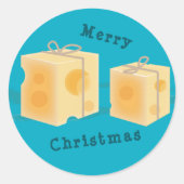 Kaas Cadeau dozen Ronde Sticker (Voorkant)