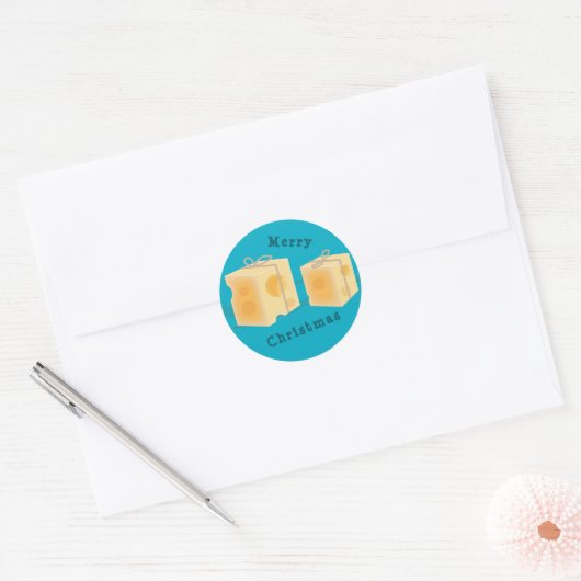 Kaas Cadeau dozen Ronde Sticker (Envelop)