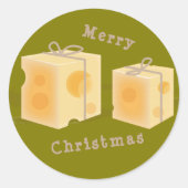 Kaas Cadeau Dozen Ronde Sticker (Voorkant)