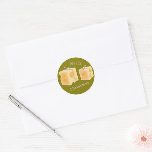 Kaas Cadeau Dozen Ronde Sticker (Envelop)