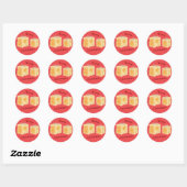 Kaas Cadeau Dozen Ronde Sticker (Vel)