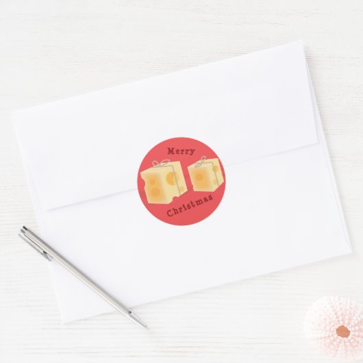Kaas Cadeau Dozen Ronde Sticker (Envelop)