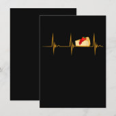 Kaas Cake Dessert Kaas Cake Hartslag Ekg Pols Kaart (Voorkant / Achterkant)