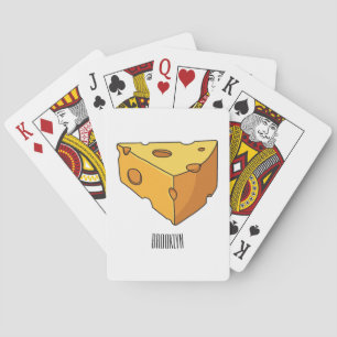 Kaas cartoon illustratie  pokerkaarten