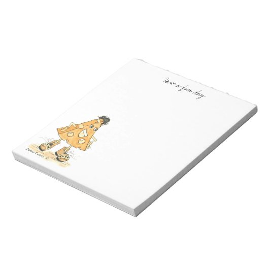 Kaas Cartoon note pad Notitieblok (Linkerzijde)