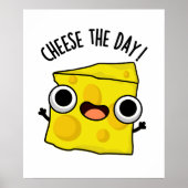 Kaas de dag grappig eten woordspeling poster (Voorkant)