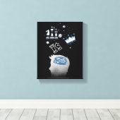 Kaas design canvas afdruk (Insitu (Houten vloer))