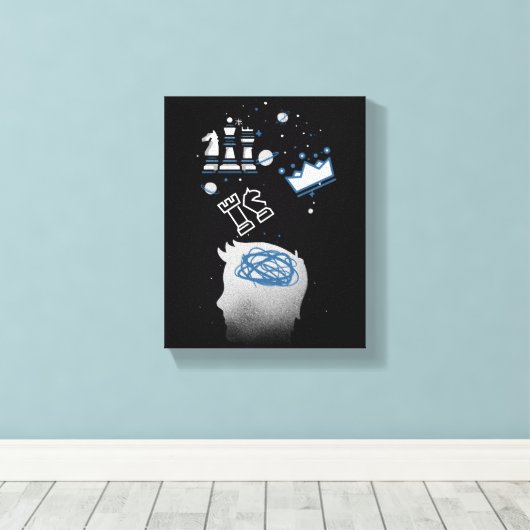 Kaas design canvas afdruk (Insitu (Houten vloer))