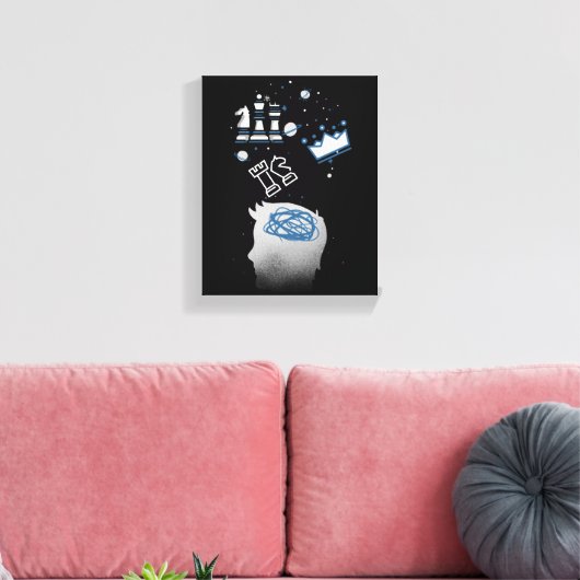 Kaas design canvas afdruk (Insitu (Woonkamer))