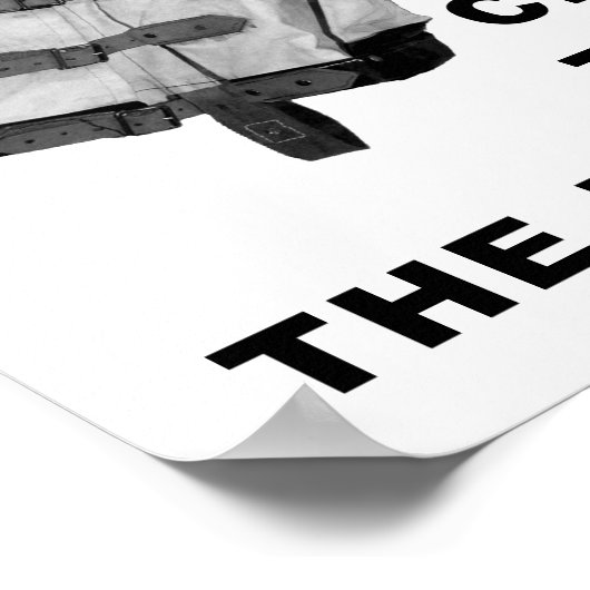 Kaas door de riemen Funny Poster (Hoek)