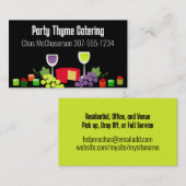 Kaas druiven wijn hapjes catering biz kaarten visitekaartje (Voorkant / Achterkant)