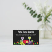 Kaas druiven wijn hapjes catering biz kaarten visitekaartje (Staand voorkant)