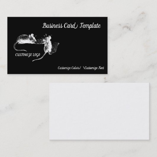 Kaas Eating Mice Logo Visitekaartje (Voorkant / Achterkant)