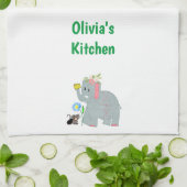 Kaas Elephant Mouse Kitchen Hand Towel Theedoek (Gevouwen)