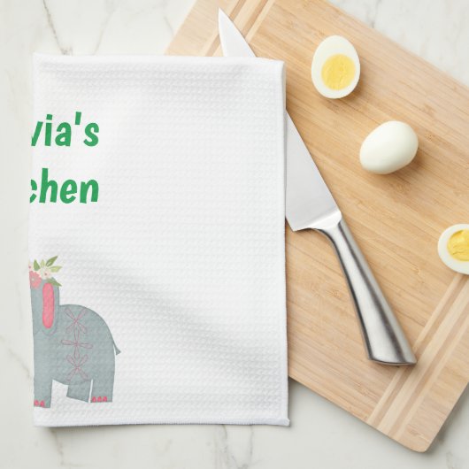 Kaas Elephant Mouse Kitchen Hand Towel Theedoek (Quarter Fold)