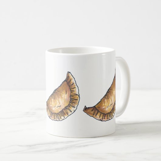 Kaas Empanadas Spaans Latijns-Amerikaanse voedselk Koffiemok (Voorkant rechts)