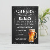 Kaas en bier 30e vogelkalkbord kaart (Staand voorkant)