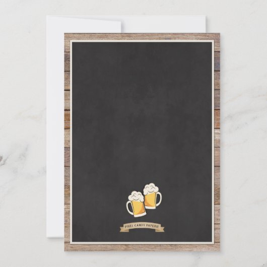 Kaas en bier 40e uitnodiging van de verjaardag (Achterkant)