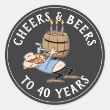 Kaas en bier 40e verjaardag zwart-wit