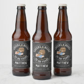 Kaas en bier 50e verjaardag zwart-wit etiket (Flessen)