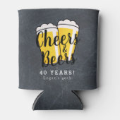 Kaas en bier Chalkboard Volwassendag Blikjeskoeler (Voorkant)