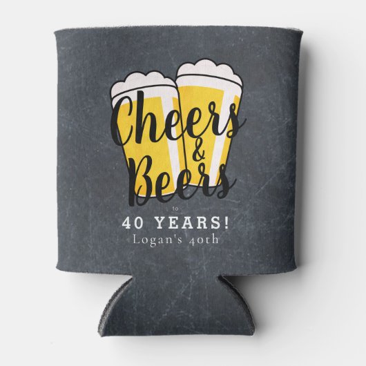 Kaas en bier Chalkboard Volwassendag Blikjeskoeler (Voorkant)