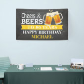 Kaas en bier Fijne 50ste verjaardag Banner Geel (Beurs)