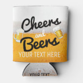 Kaas en bier|Foamy Icy Cold Beer Blikjeskoeler (Voorkant)