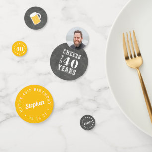 Kaas en bier Milestone Birthday Custom Party Confetti