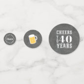 Kaas en bier Milestone Birthday Custom Party Confetti (Voorkanten)