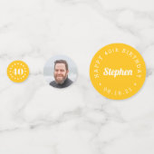 Kaas en bier Milestone Birthday Custom Party Confetti (Achterkanten)