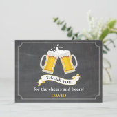 Kaas en bier Mok Chalkboard Bedankkaart (Staand voorkant)