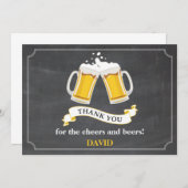 Kaas en bier Mok Chalkboard Bedankkaart (Voorkant / Achterkant)