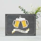 Kaas en bier Mok Chalkboard Bedankkaart (Staand voorkant)
