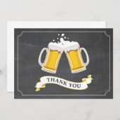 Kaas en bier Mok Chalkboard Bedankkaart (Voorkant / Achterkant)